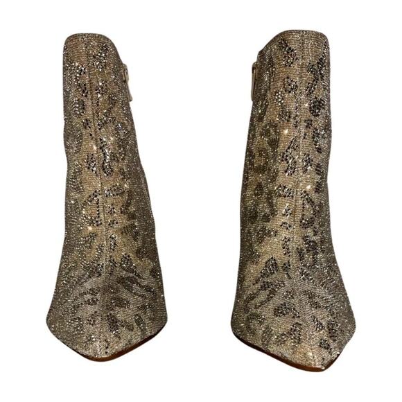 Gianni Bini Leopard Print Rhinestone Stiletto Booties Size 7M - Picture 2 of 6